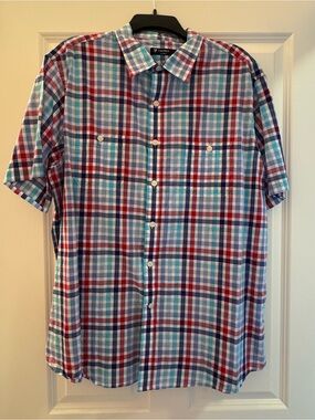 Cremieux Men’s Checkered Shortsleeve Shirt Size XL